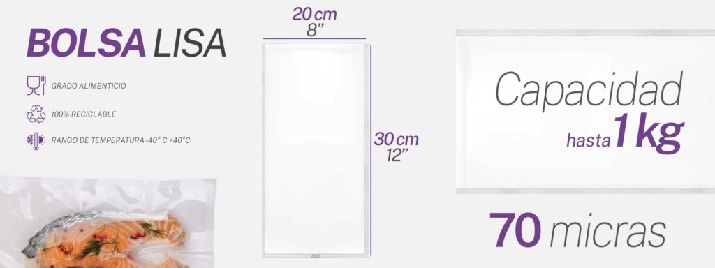 BOLSAS PARA EMPACADO AL VACÍO - DETALLES 20X30